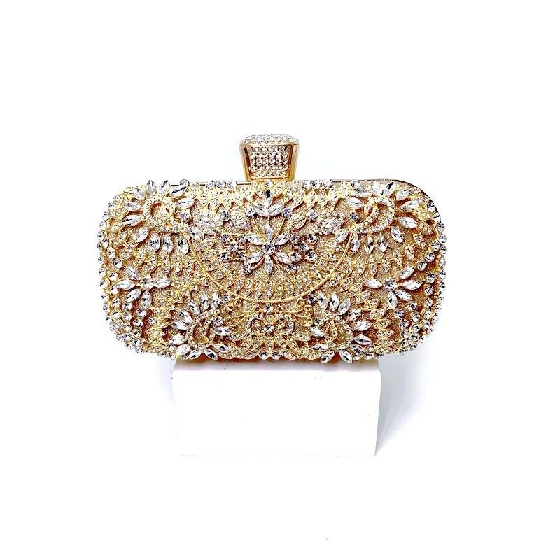 Evening bag European and American ladies handbag rhinestone inlaid diamond banquet clutch bag dress evening bag