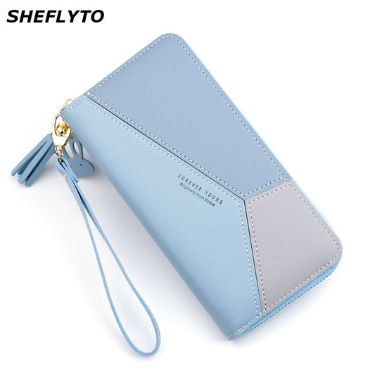 Luxury Brand Leather Wallets Women Long Zipper Coin Purses Tassel Design Clutch Wallets Female Money Bag Credit Card Holder