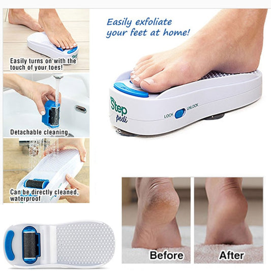 New Arrival Step Pedi Automatic Grinding Feet Callus Remover Electric Silicone Foot Care Tool Waterproof  Feet Grinder Foot File