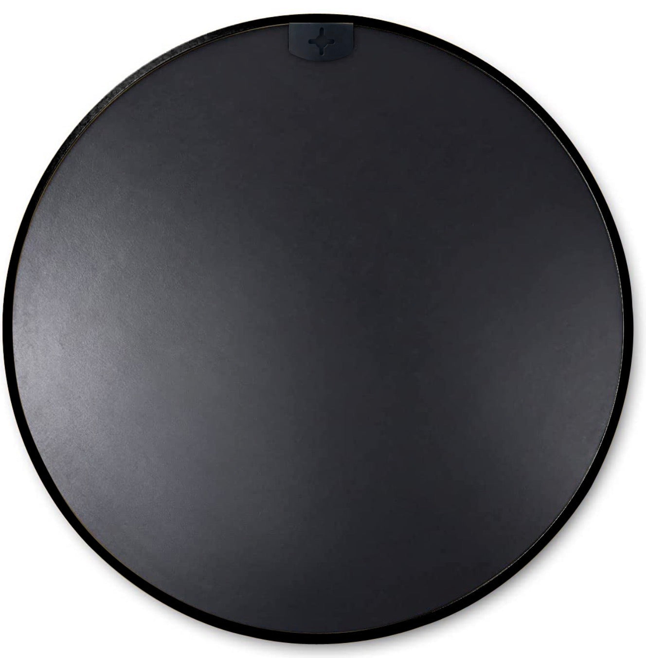 Black 16 Inch Metal Round Bathroom Mirror