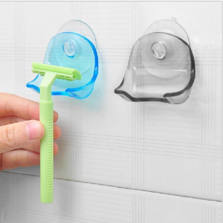 razor in suction cup holder storage hangers machine wall hook sucker towel bath accessories