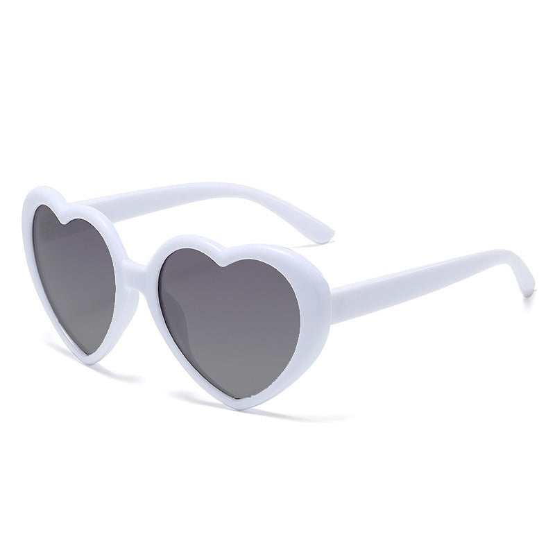 Fantasy gradient frame cute heart sunglasses loving children polarized sunglasses