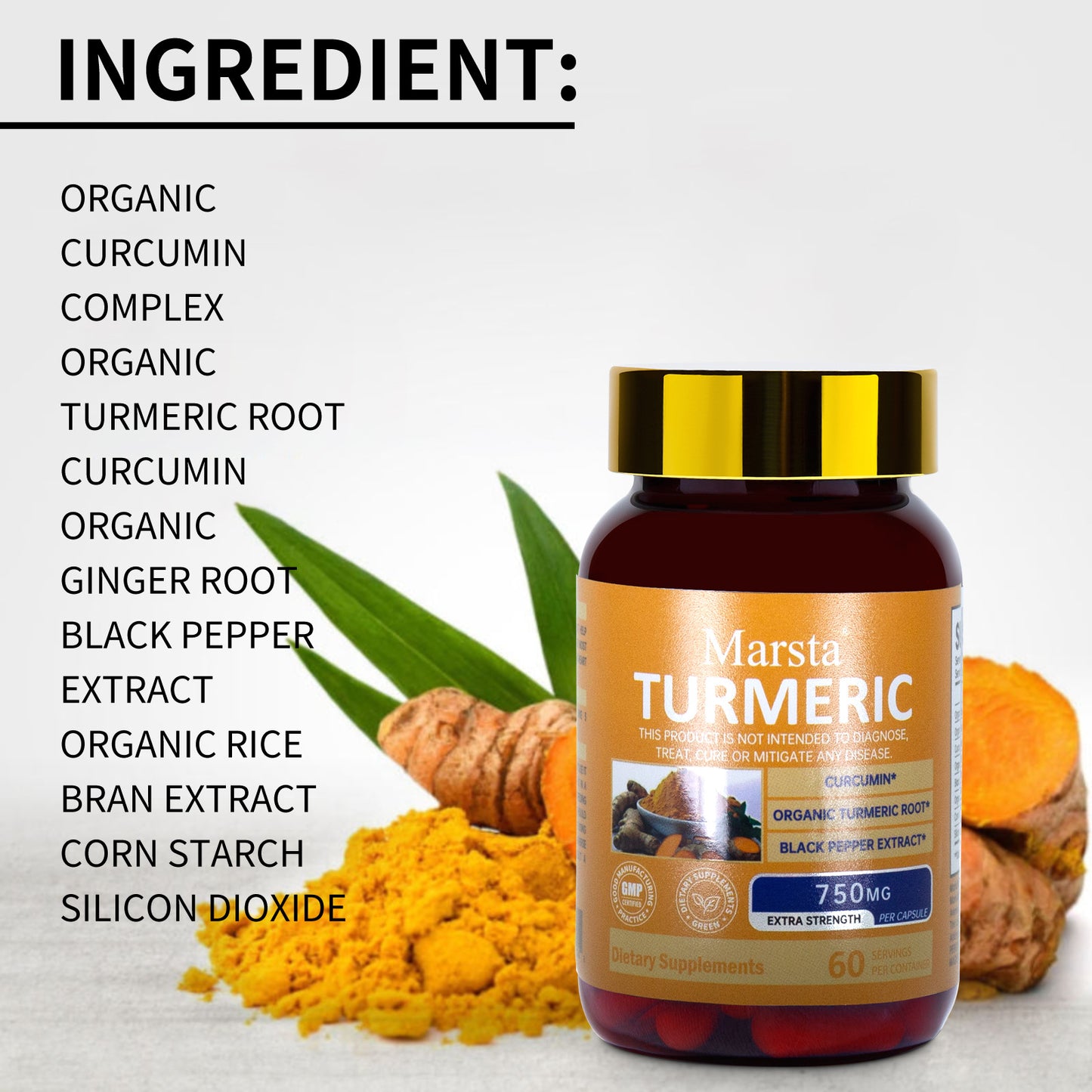 Curcumin Extract Capsules for Health Products