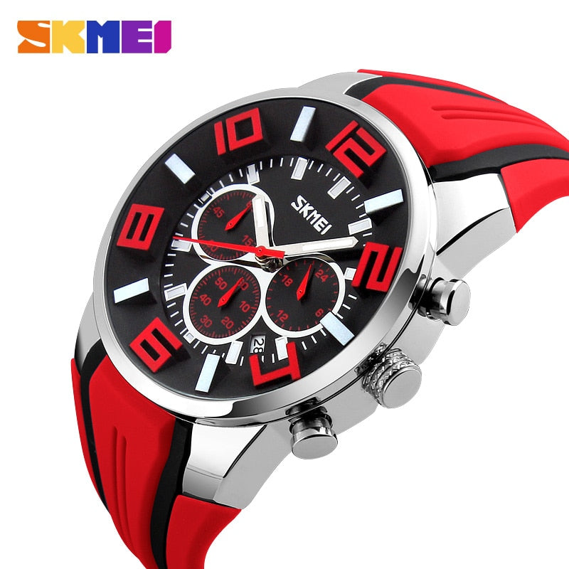 SKMEI 9128 Watches Men Luxury Brand Chronograph Men Sports Watches Waterproof Male Clock Quartz Men's Watch reloj hombre