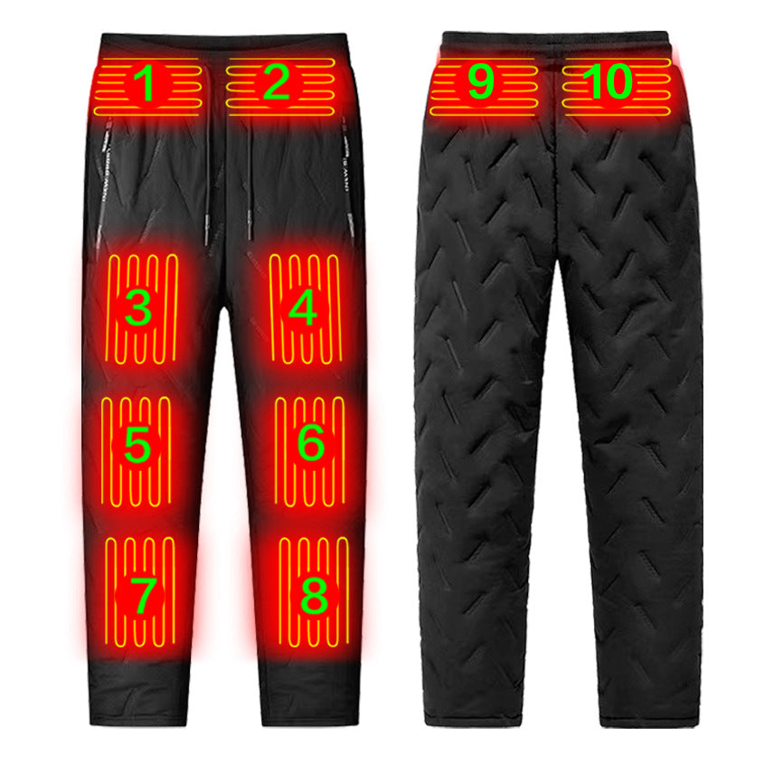 New Product: Ten Zone Intelligent Thermal Pants for Winter Warmth, USB Electric Heating, Lamb Fleece Pants for Men