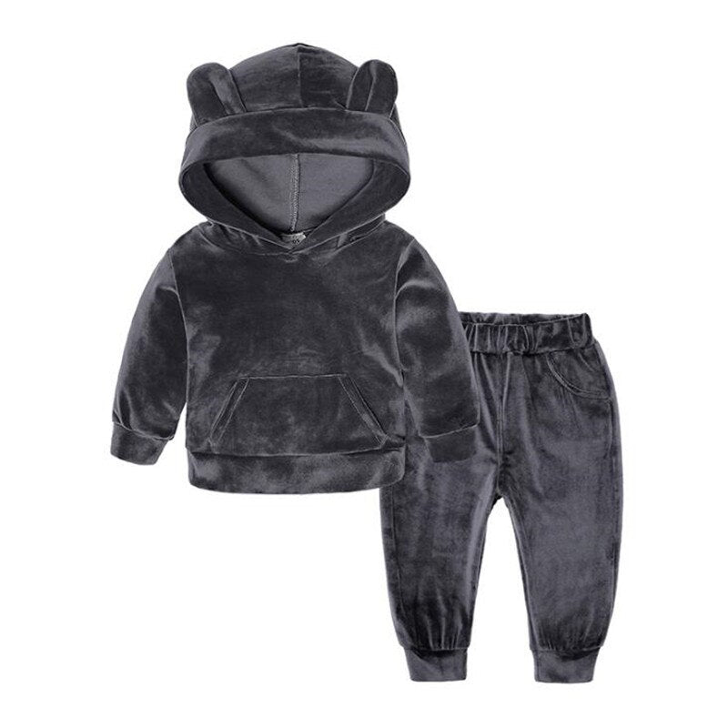 Sport Suit Children Clothing Sets Boys Girls Outfits Winter Gold Velvet Tracksuit Autumn Boy Clothes 1 2 3 4 5 6 7 8 Years