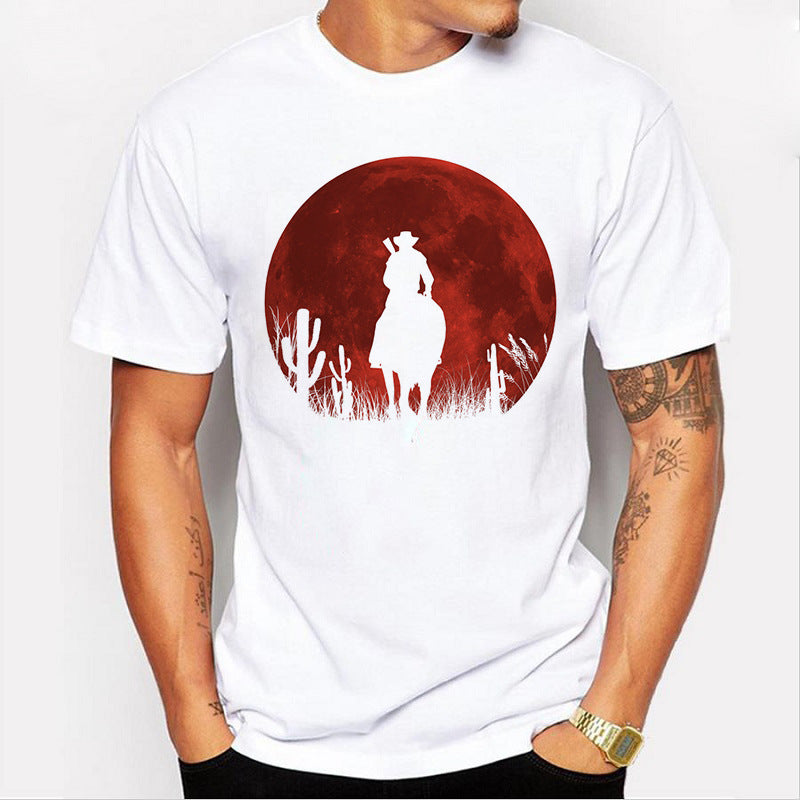 Men'S Casual Letter Printed Top Quality Men'S Tees Best Red Dead Redemption John Marsto Movie T Shirt