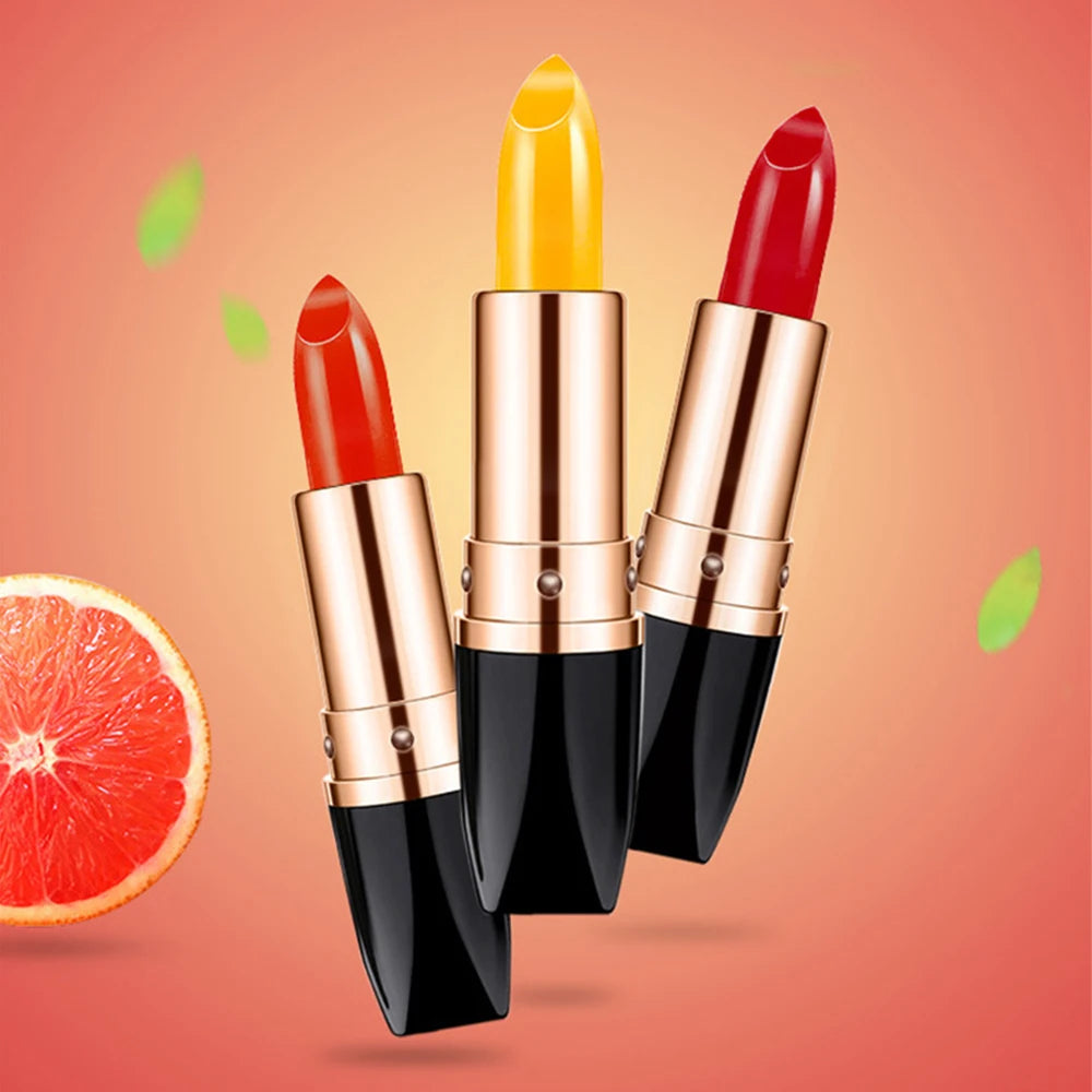 3pcs Temperature Color Change Lipstick Waterproof Lasting Non-stick Cup Lazy Lipstick Moisturizing Nourish Lips Care Makeup Cosmetics