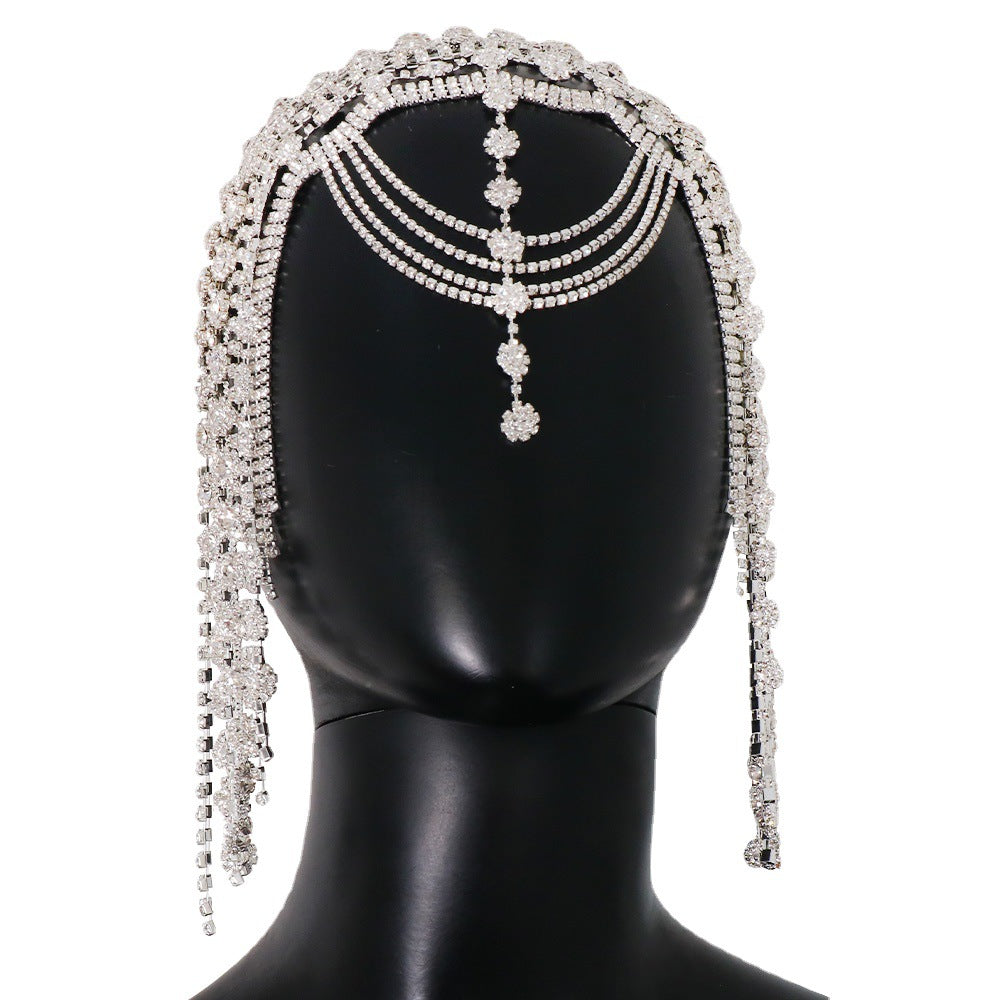 Changliu Su Hair Chain European and American Bohemian Water Diamond Forehead Chain Full of Diamond Headwear Hair chai