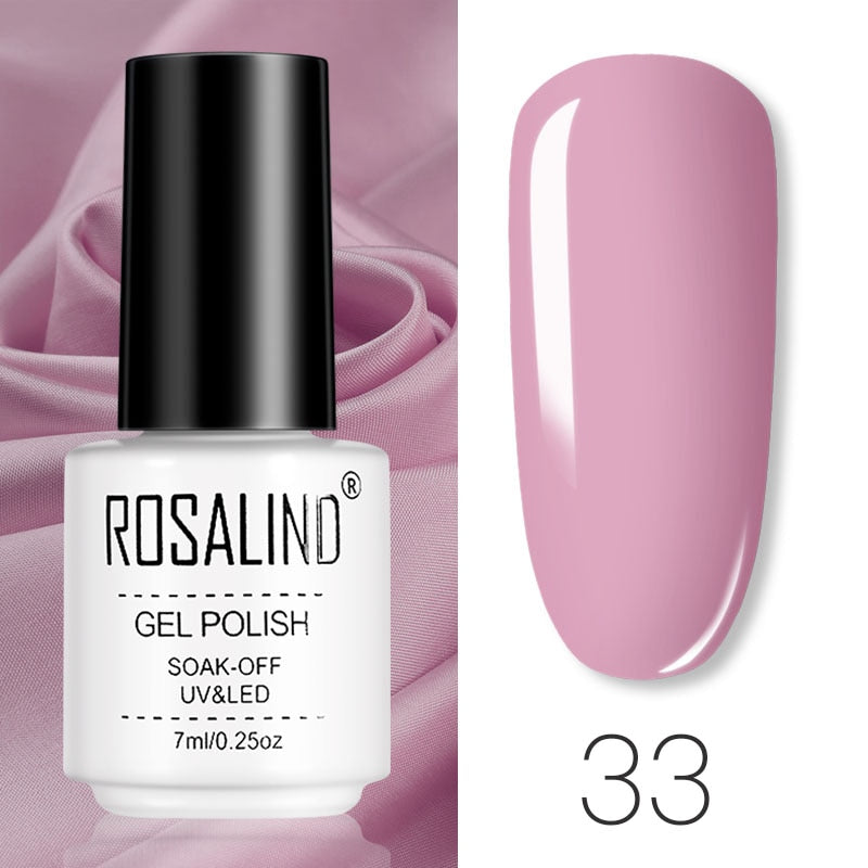 ROSALIND Gel Polish Set Manicure for Nails Semi Permanent Vernis top coat UV LED Gel Varnish Soak Off Nail Art Gel Nail Polish