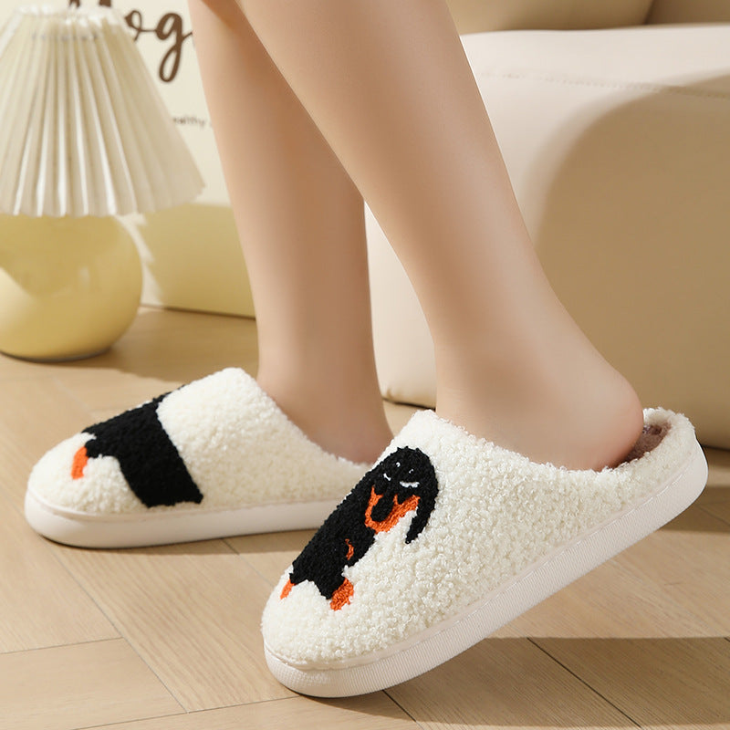 Cute cartoon puppy cotton slippers home indoor non-slip cotton slippers