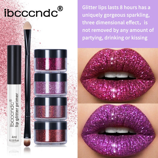 ibcccndc Glitter Lip Gloss Set