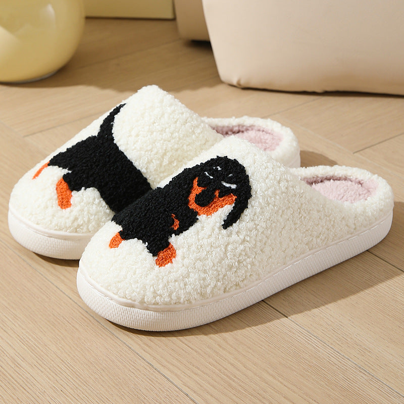 Cute cartoon puppy cotton slippers home indoor non-slip cotton slippers