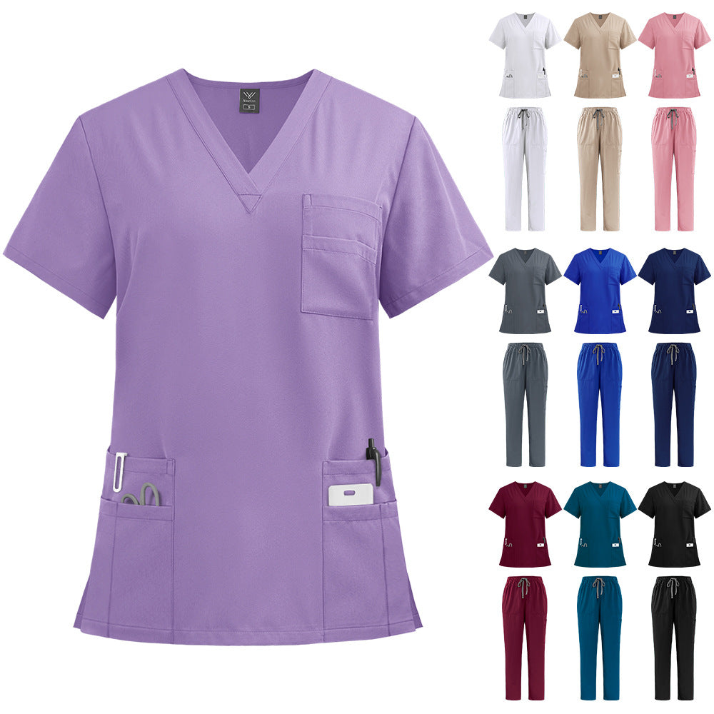 New product: Doctor and Nurse Uniform, Surgical Clothes, Handwashing Clothes, Operating Room Straight Pants, Solid Color Set