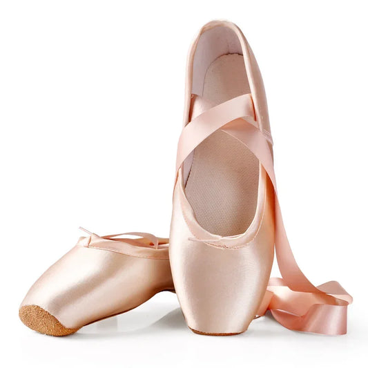 Ballet Dance Shoes Child and Adult Ballet Pointe Shoe Professional with Ribbons Shoes Woman Zapatos Mujer Sneakers Women Girls