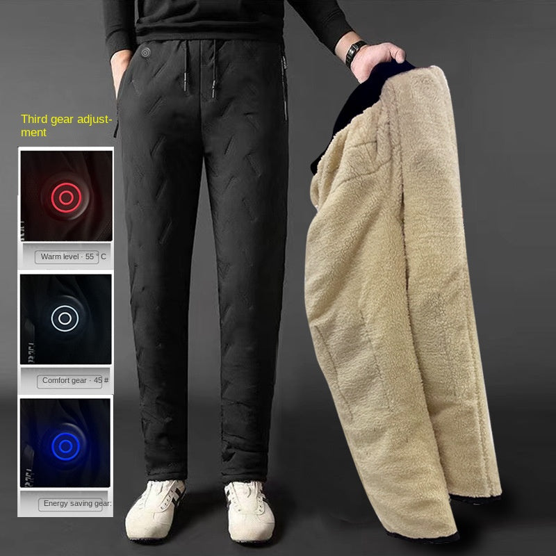 New Product: Ten Zone Intelligent Thermal Pants for Winter Warmth, USB Electric Heating, Lamb Fleece Pants for Men