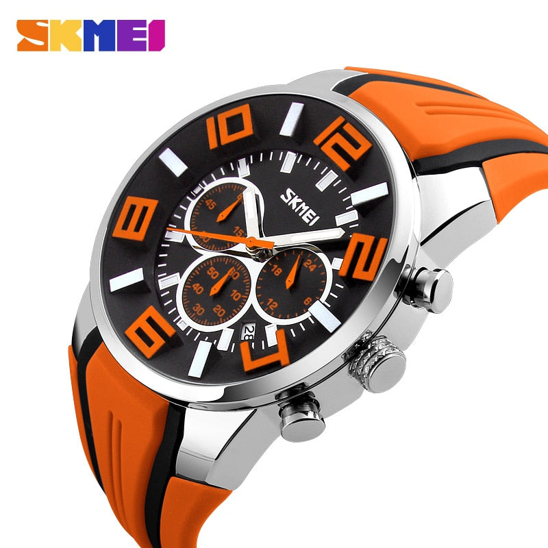 SKMEI 9128 Watches Men Luxury Brand Chronograph Men Sports Watches Waterproof Male Clock Quartz Men's Watch reloj hombre