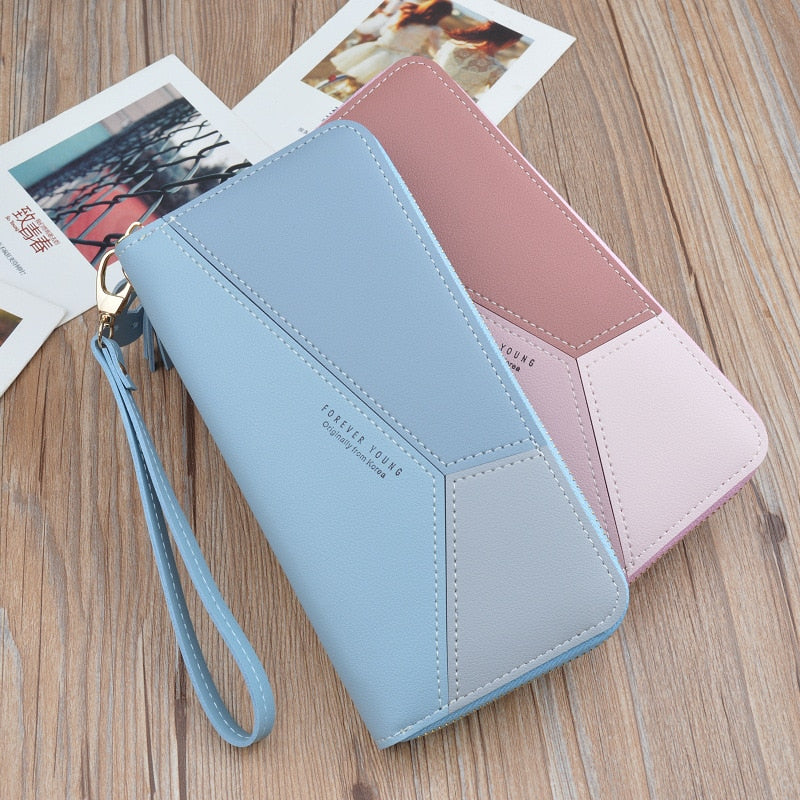 Luxury Brand Leather Wallets Women Long Zipper Coin Purses Tassel Design Clutch Wallets Female Money Bag Credit Card Holder