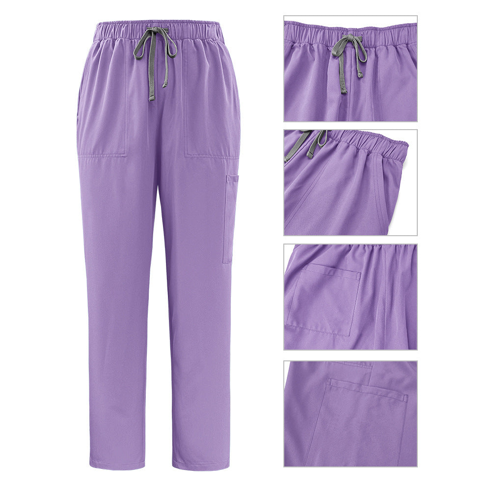 New product: Doctor and Nurse Uniform, Surgical Clothes, Handwashing Clothes, Operating Room Straight Pants, Solid Color Set