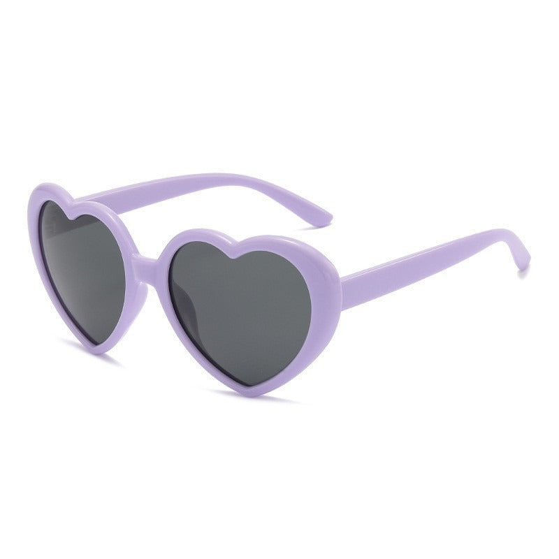 Fantasy gradient frame cute heart sunglasses loving children polarized sunglasses