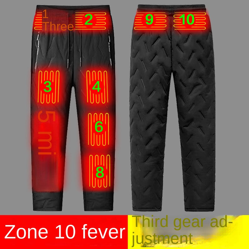 New Product: Ten Zone Intelligent Thermal Pants for Winter Warmth, USB Electric Heating, Lamb Fleece Pants for Men