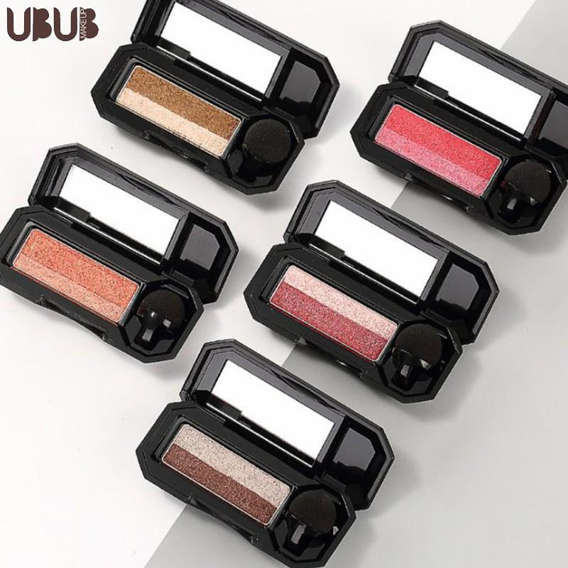 UBUB Brand Double Color Convenient Eyeshadow Makeup Palette Waterproof Pigment Shimmer Eye Color Cosmetics