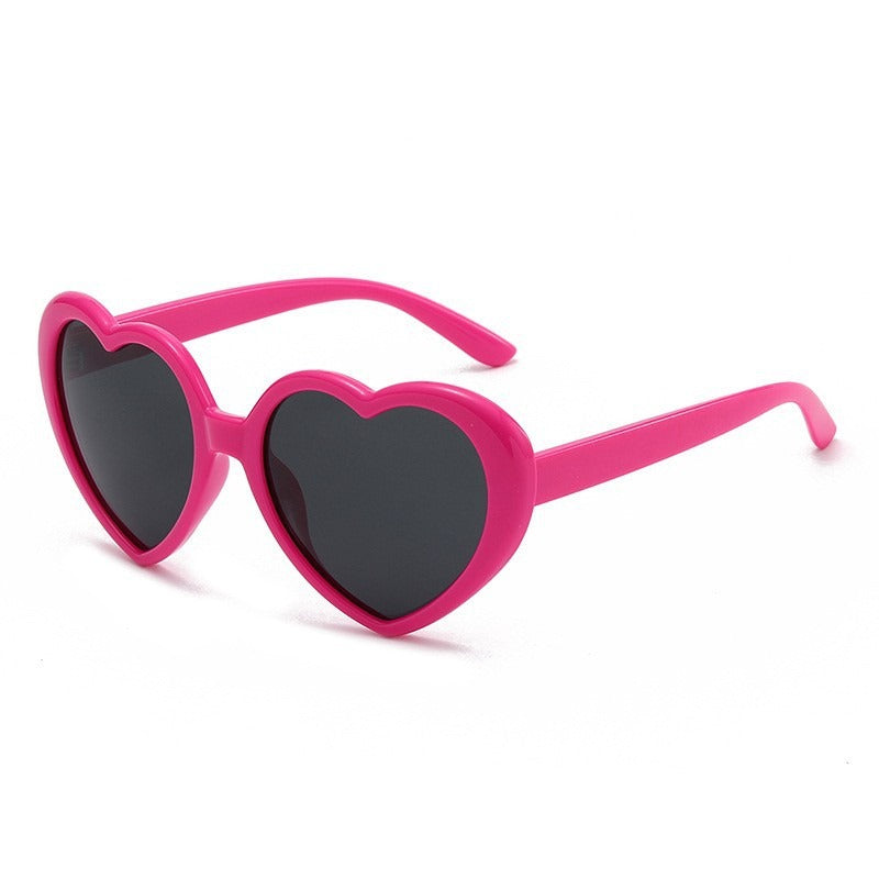 Fantasy gradient frame cute heart sunglasses loving children polarized sunglasses