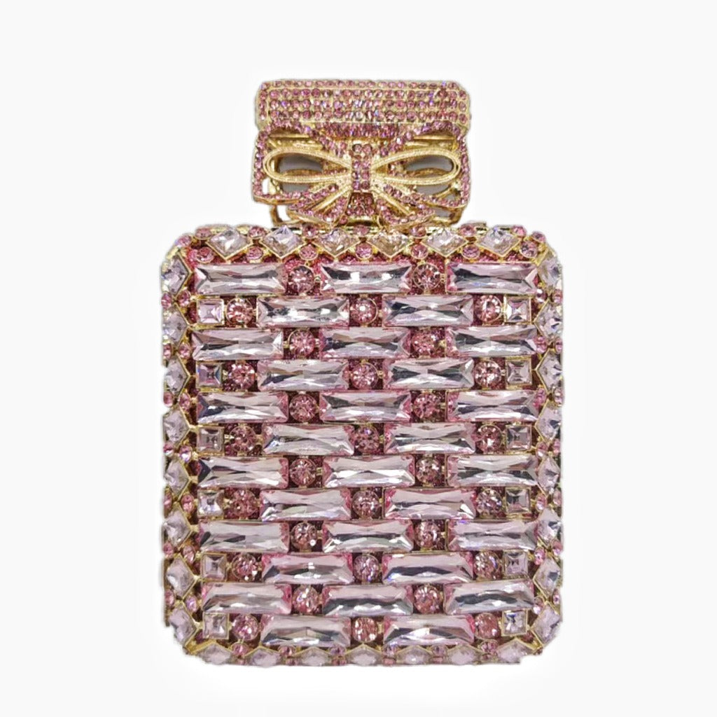 Perfume bottle with diamond hand bag Crystal Bag