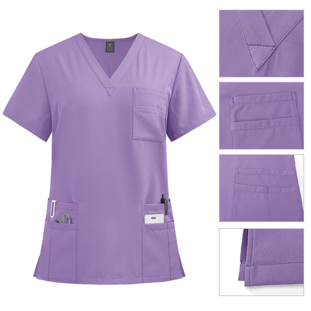 New product: Doctor and Nurse Uniform, Surgical Clothes, Handwashing Clothes, Operating Room Straight Pants, Solid Color Set