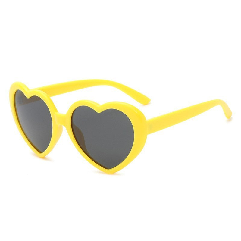 Fantasy gradient frame cute heart sunglasses loving children polarized sunglasses