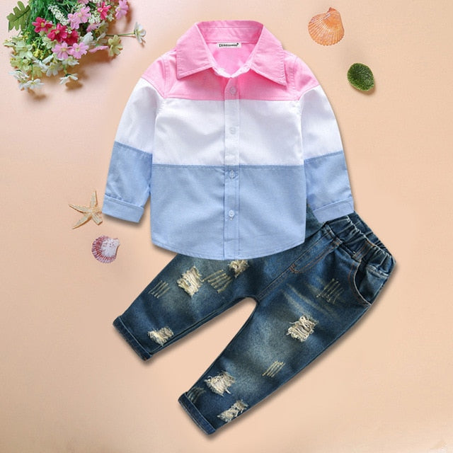 Toddler Boy Clothes Summer Children Clothing Boys Sets Costume For Kids Clothes Sets T-shirt+Jeans Sport Suits 2 3 4 5 6 7 Years