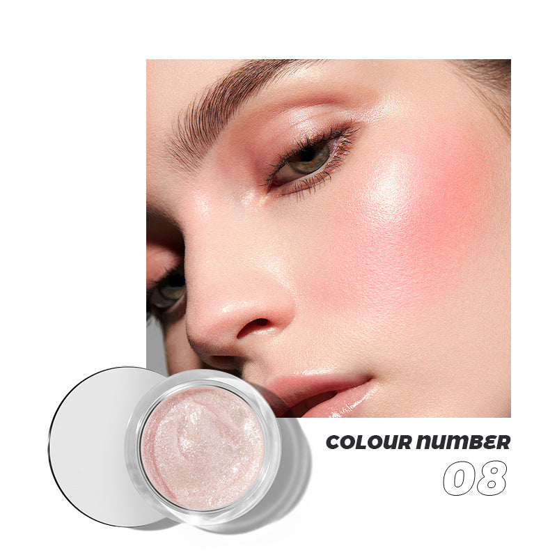 Pudaier 10-color liquid blush eyeshadow brightens lips and cheeks to contour naturally with fine glitter highlights