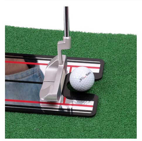 Golf Swing Straight Practice Golf Putting Mirror Alignment Training Aid Swing Trainer Eye Line Golf Accessories 32 x 14.5cm