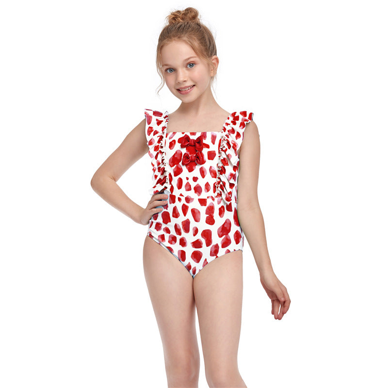 New One Piece Flash Girls Swimwear New Children Swimwear