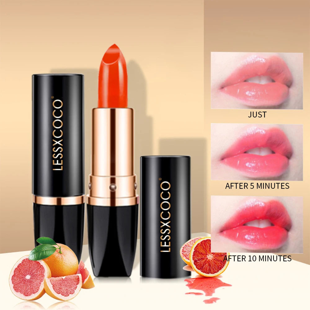 3pcs Temperature Color Change Lipstick Waterproof Lasting Non-stick Cup Lazy Lipstick Moisturizing Nourish Lips Care Makeup Cosmetics