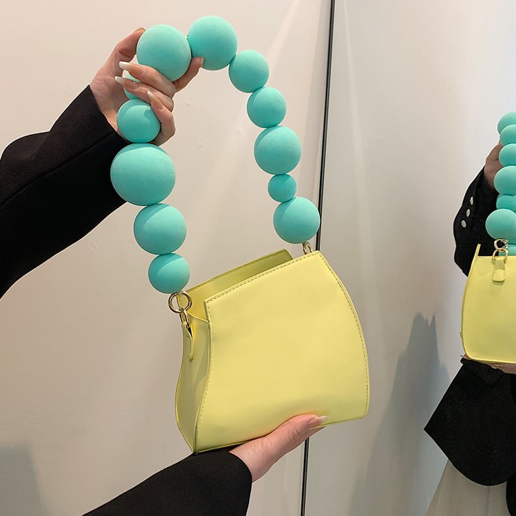 Bubble Ball Handbag Niche Design Banana Bag Women's New PU Shaped Shoulder Messenger Bag