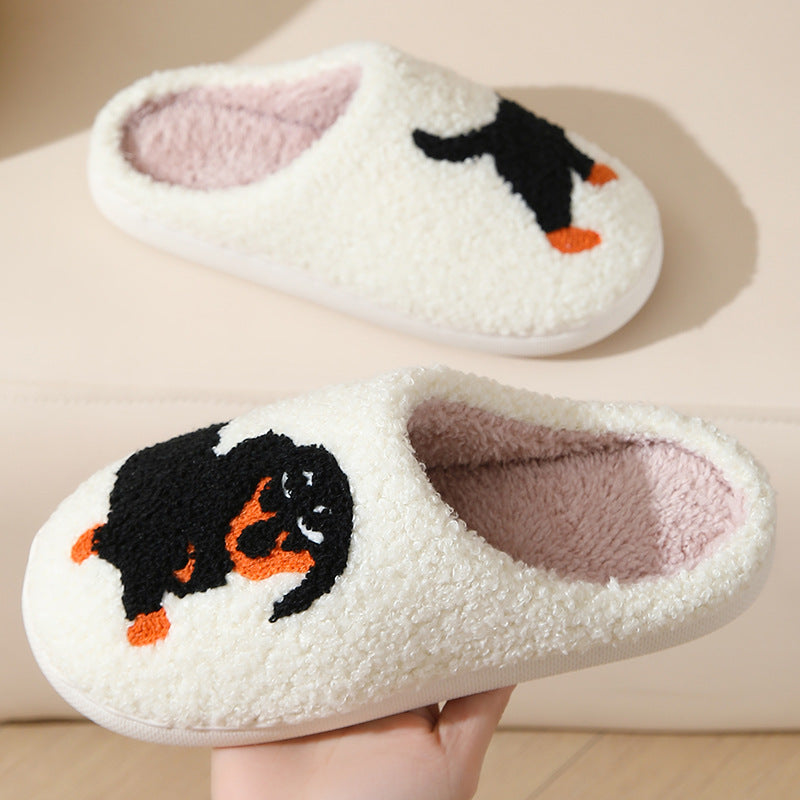 Cute cartoon puppy cotton slippers home indoor non-slip cotton slippers