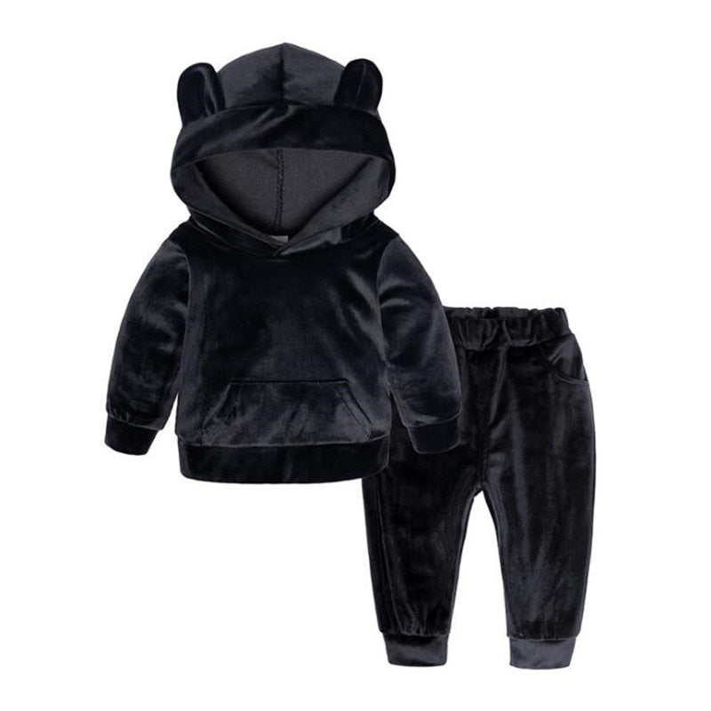 Sport Suit Children Clothing Sets Boys Girls Outfits Winter Gold Velvet Tracksuit Autumn Boy Clothes 1 2 3 4 5 6 7 8 Years