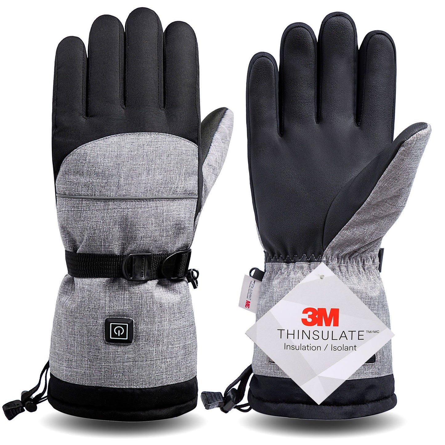 Intelligent Heating Gloves Full Fat Touch Screen Warm Waterproof Outdoor Motor Sports Electric Heating Ski Gloves