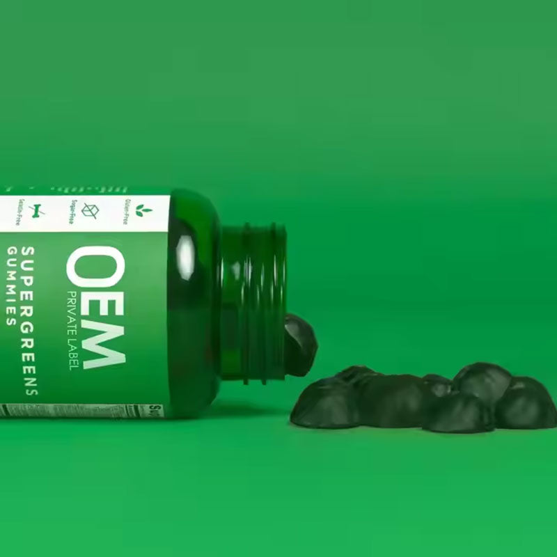 Vegetarian chlorophyll gummies super green vitamin gummies