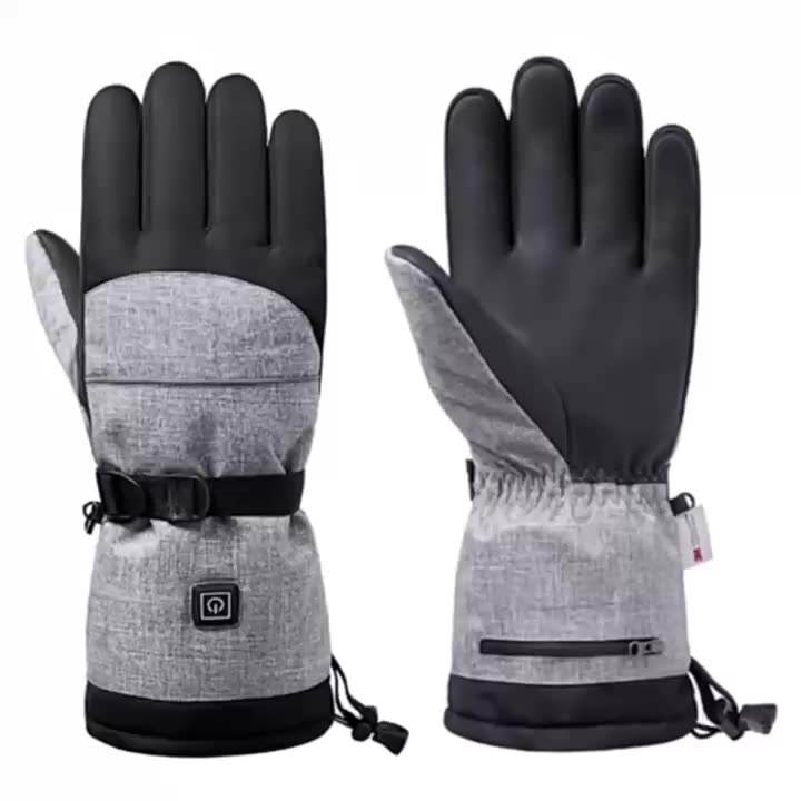 Intelligent Heating Gloves Full Fat Touch Screen Warm Waterproof Outdoor Motor Sports Electric Heating Ski Gloves