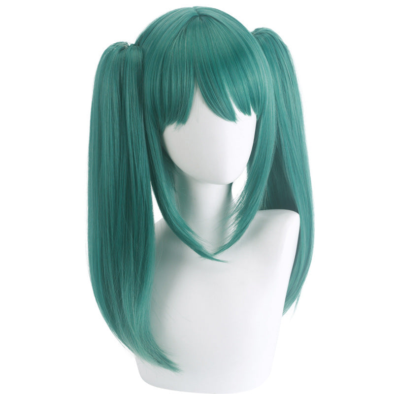 Hatsune Miku Vampire cos wig round head leather tiger clip double horsetail animation