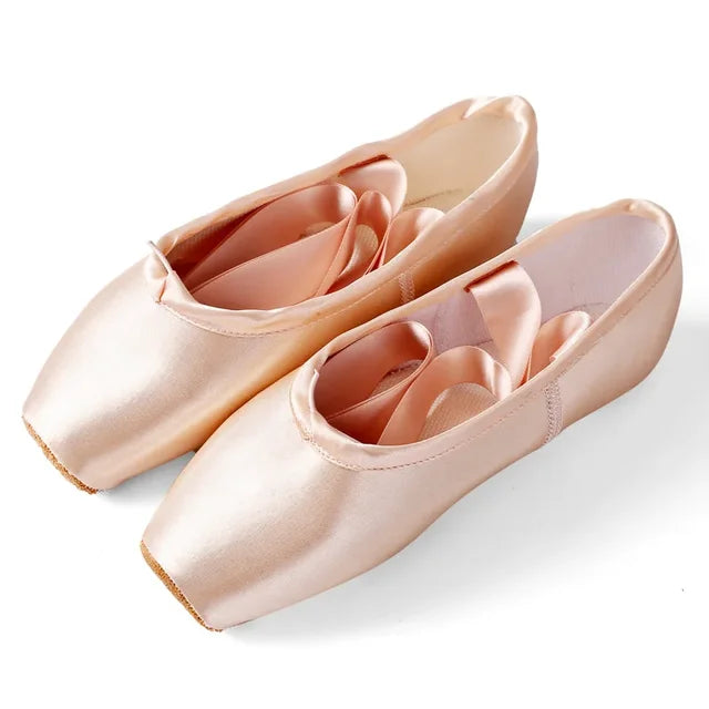 Ballet Dance Shoes Child and Adult Ballet Pointe Shoe Professional with Ribbons Shoes Woman Zapatos Mujer Sneakers Women Girls